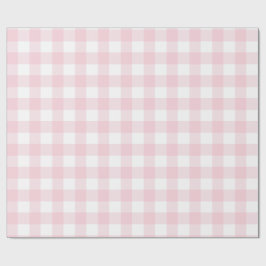 Pastellkrita Rosa Buffalo Check Plaid Gift Presentpapper