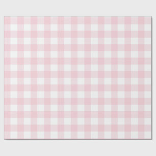 Pastellkrita Rosa Buffalo Check Plaid Gift Presentpapper