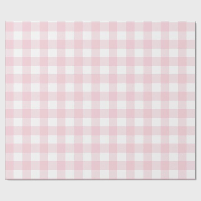 Pastellkrita Rosa Buffalo Check Plaid Gift Presentpapper (Platt)
