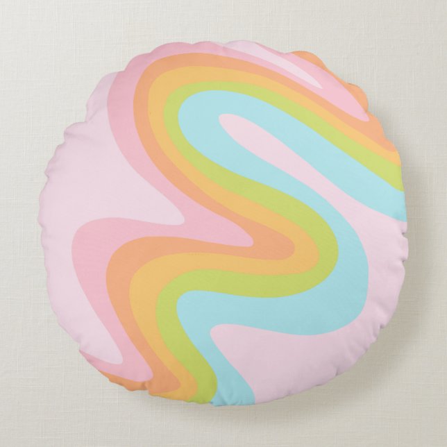 Pastellkrita Rund Kudde (Framsidan)
