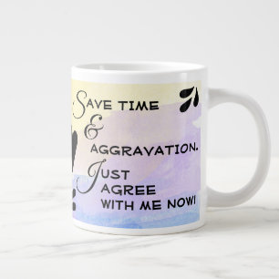 Pastellkrita, vinterfärgad Sarkastisk typografi, o Jumbo Mugg