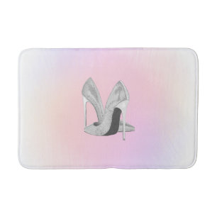 Pastellkritor i silver badrumsmatta