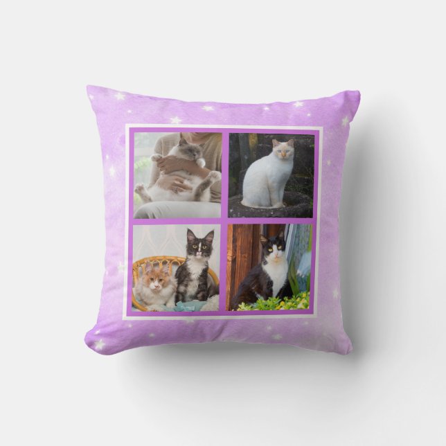 Pastellkritor med stjärnor Pets Photo Kudde (Framsida)