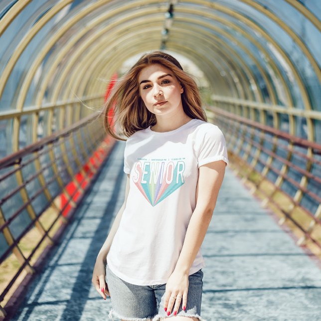 Pastellkritskiss Senior Radior Brev T Shirt (Skapare uppladdad)