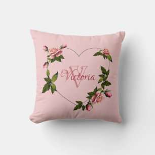 Pastellkronblad: Rosa Blommor Kudde