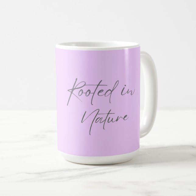 Pastelllavendel & Örter Kaffe Mugg (Framsida höger)