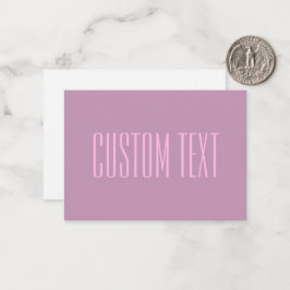 PastellLila och Ljus rosa | Modern redigerbar text Anteckningskort
