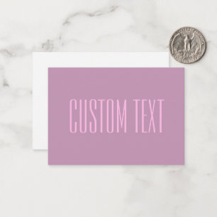 PastellLila och Ljus rosa   Modern redigerbar text Anteckningskort