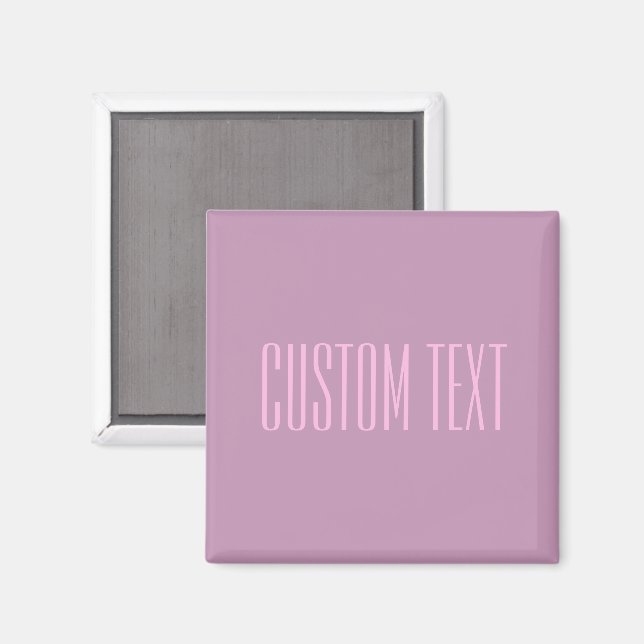 PastellLila och Ljus rosa | Modern redigerbar text Magnet (Front/Back)
