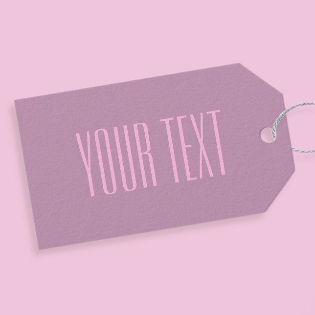 PastellLila och Ljus rosa | Modern redigerbar text Presentetikett (Skapare uppladdad)