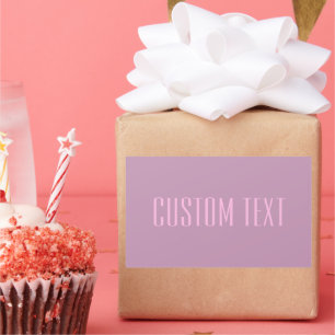 PastellLila och Ljus rosa   Modern redigerbar text Rektangulärt Klistermärke