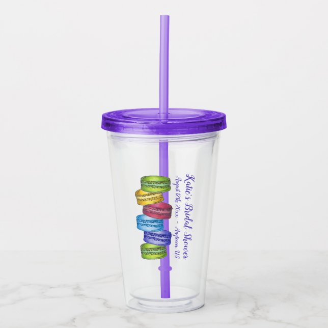 Pastellmakronkakor Franska bageripasteler Take Away Mugg (Framsida)