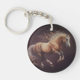 Pastellmålning av en löpande häst