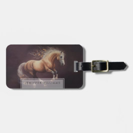 Pastellmålning av en löpande häst bagagebricka