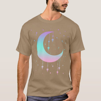 Pastellmåne Kawaii Pastell Goth Liten rolig T Shirt