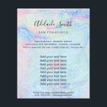 pastellmarmor glitter struktur Flyer<br><div class="desc">skönhetssalon professionell makeup artist fluor</div>