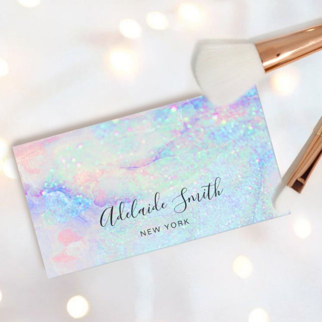 pastellmarmor glitter visitkort (Skapare uppladdad)