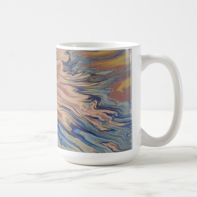 Pastellmarmor vätske konst mugg (Höger)