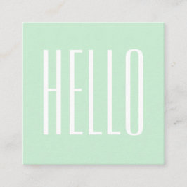Pastellminimalistisk modern djärv hej affärskort fyrkantigt visitkort