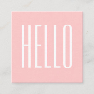 Pastellminimalistiskt modernt rosa fet affärskort fyrkantigt visitkort