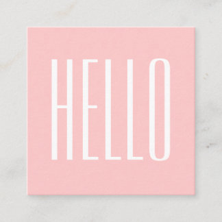 Pastellminimalistiskt modernt rosa fet affärskort fyrkantigt visitkort