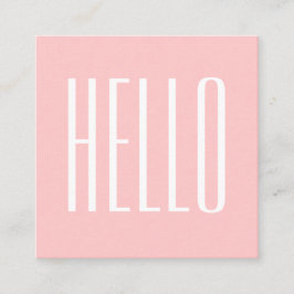 Pastellminimalistiskt modernt rosa fet affärskort fyrkantigt visitkort