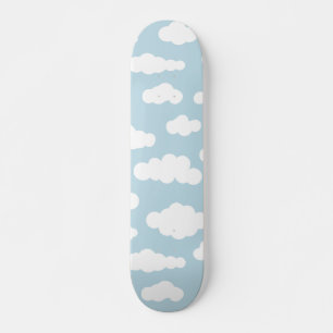 Pastellmoln: Astblått och vitt Mini Skateboard Bräda 18,5 Cm