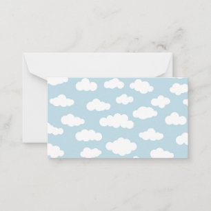 Pastellmoln, Baby blue och vita, estetiska Anteckningskort