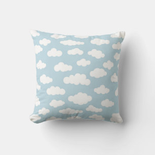 Pastellmoln, Baby blue och vita, estetiska Kudde