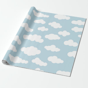 Pastellmoln, Baby blue och vita, estetiska Presentpapper