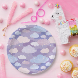 Pastellmoln och stenar Mönster