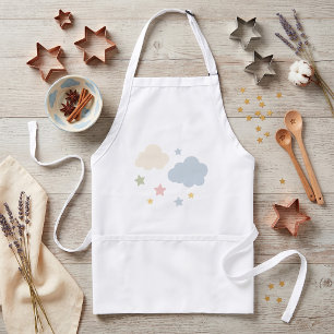Pastellmoln och stjärnor Baby Shower Förkläde