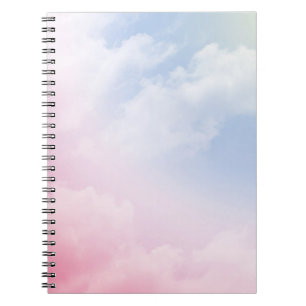 Pastellmoln: Serene Background Mönster Anteckningsbok