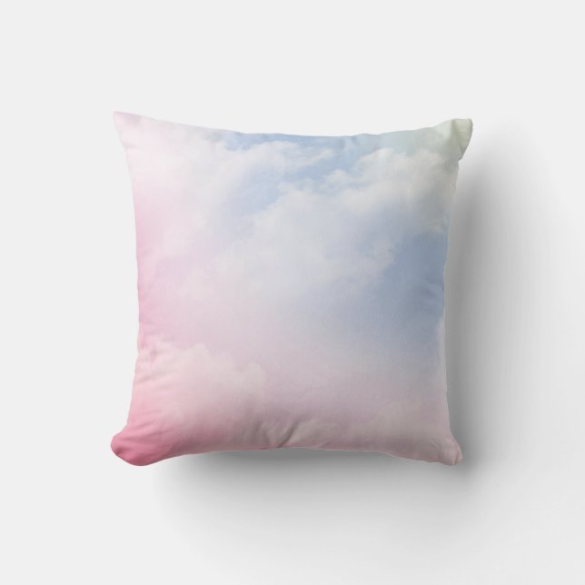 Pastellmoln: Serene Background Mönster Kudde (Framsida)