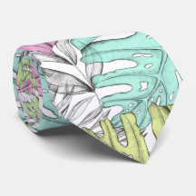 Pastellmonstera handflatan löv, tropisk vattenfärg