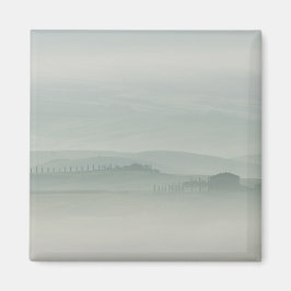 Pastellmorgon i Foggy Tuscany Magnet