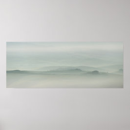 Pastellmorgon i Foggy Tuscany Poster