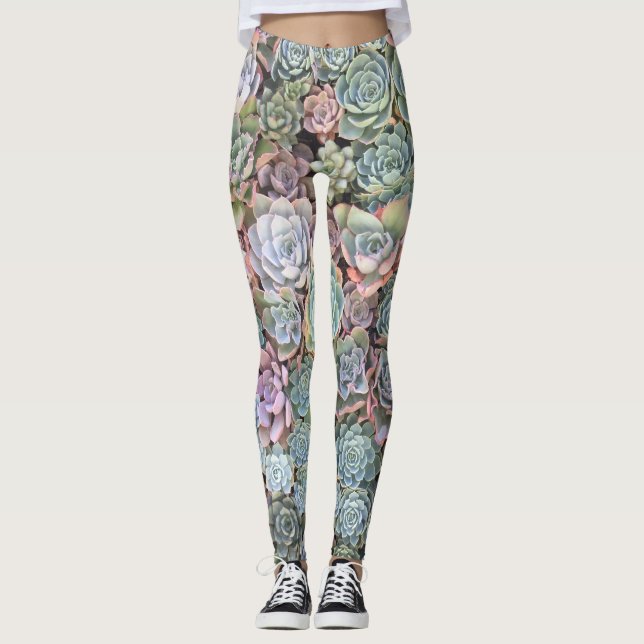 Pastellockupation Echeveria Garden Leggings (Framsida)