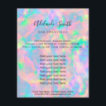 Pastellopal FAUX-holograf Flyer<br><div class="desc">skönhetssalon professionell makeup artist fluor</div>