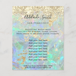 Pastellopal glitter, bakgrund flygblad
