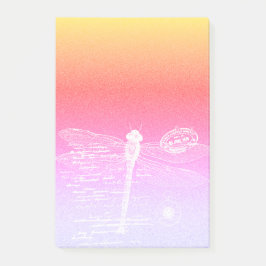 Pastellövertoningsdragonfly Post-it Block
