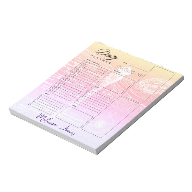 Pastellövertoningsplanerare för personlig av drago anteckningsblock (Roterad)