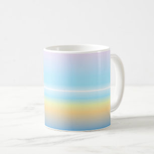Pastellövertoningstyp, multifärgad strimlad kaffemugg