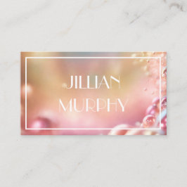 Pastellpärlglansig feminin i rosa visitkort