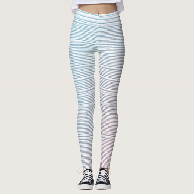 Pastellpenselfärg Texturerade bakgrundslingor Leggings (Framsida)