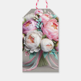 Pastellpeonier, av Natasha Us Presentetikett