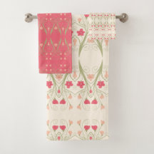 Pastellpersika med Rosa och Grönt