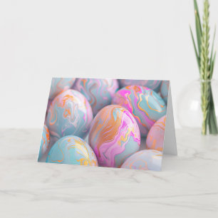Pastellpräglade Påskägg Helgkort