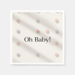 Pastellprickade födelsedagsservetter Mjuk Estetisk Pappersservett