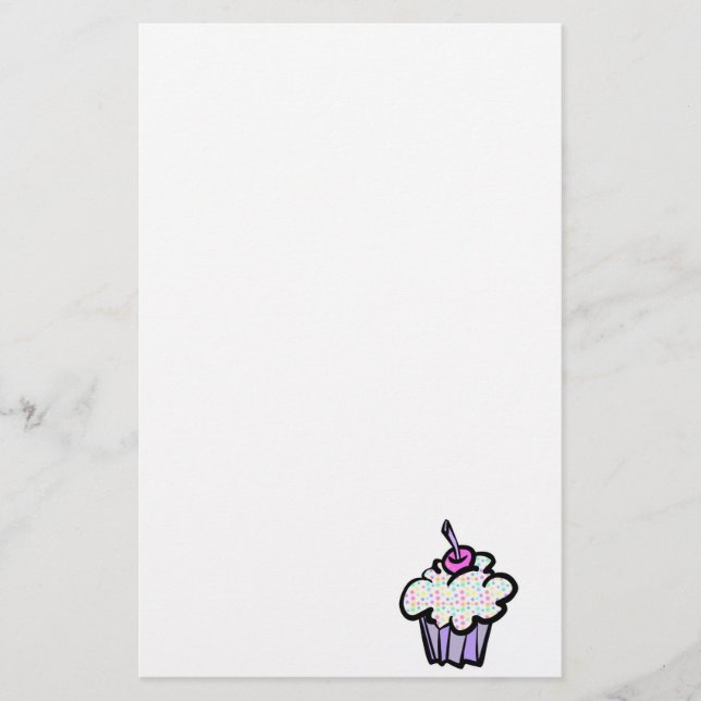 pastellprickar cupcake brevpapper (Framsida)